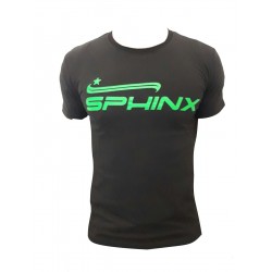 T-shirt nera SPHINX rosa fluo
